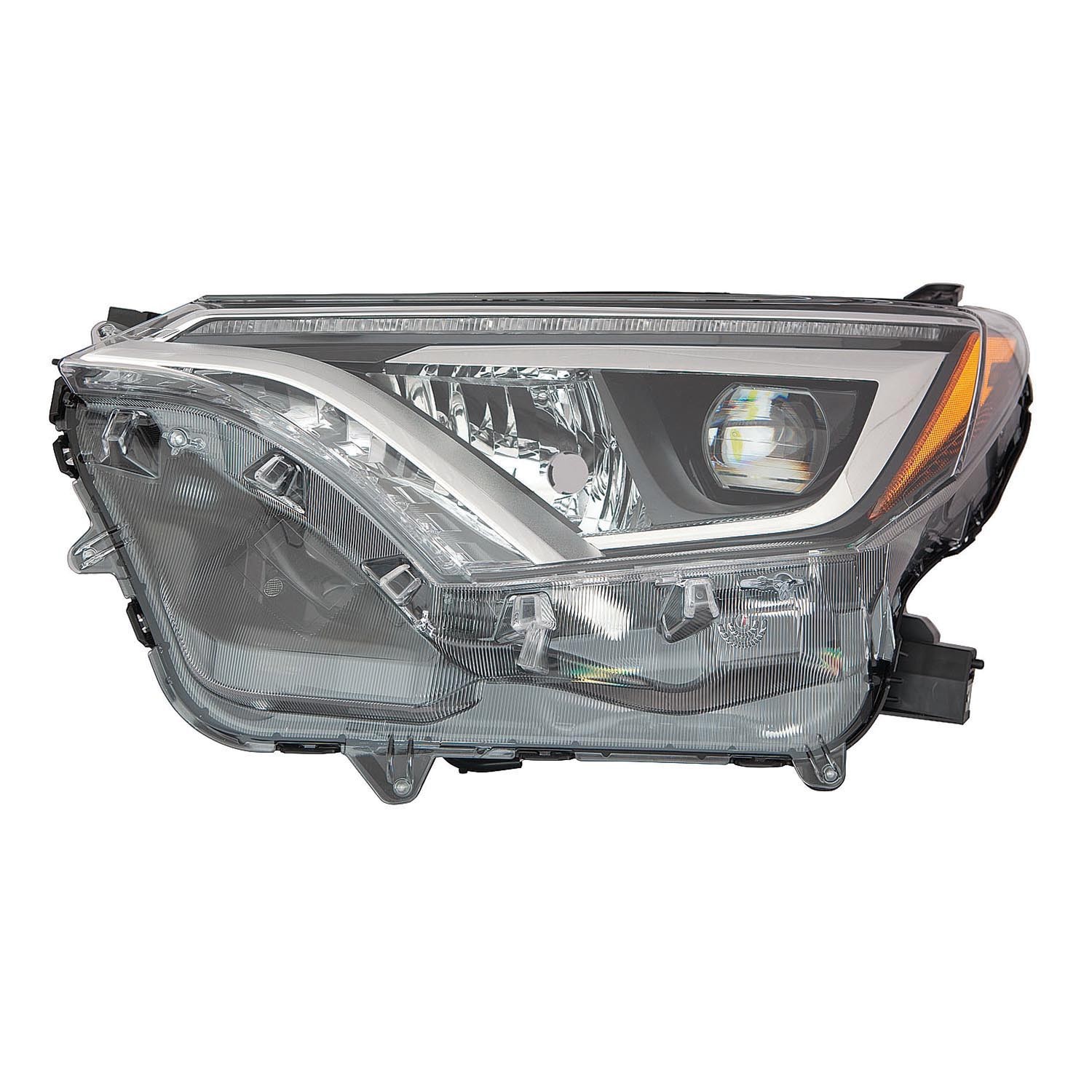 Headlight Lens Housing Left LED Japan Built CAPA for Toyota RAV4 2016–2018