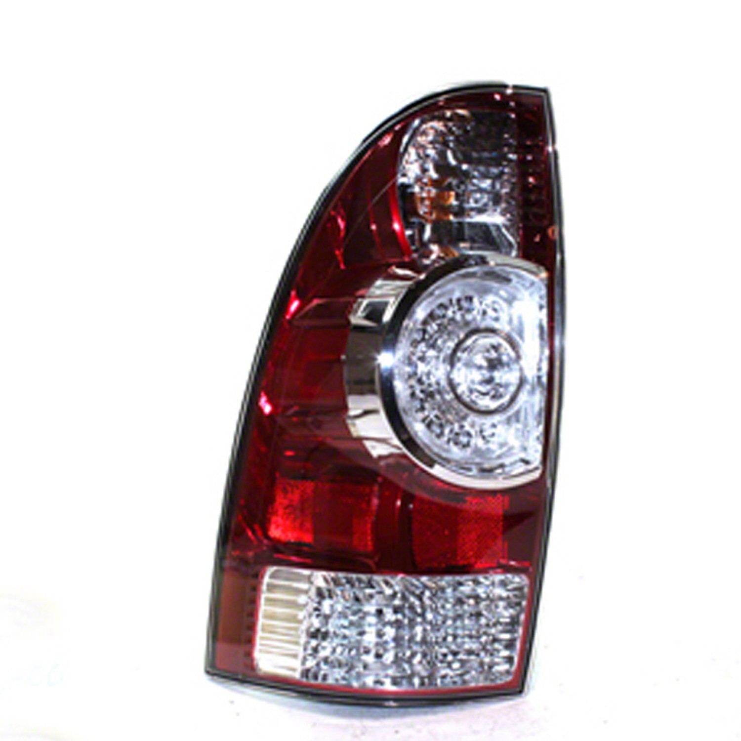 Tail Light Assembly Left LED Type w/Wiring Harness Clear Center Lens CAPA for Toyota Tacoma 2009–2015