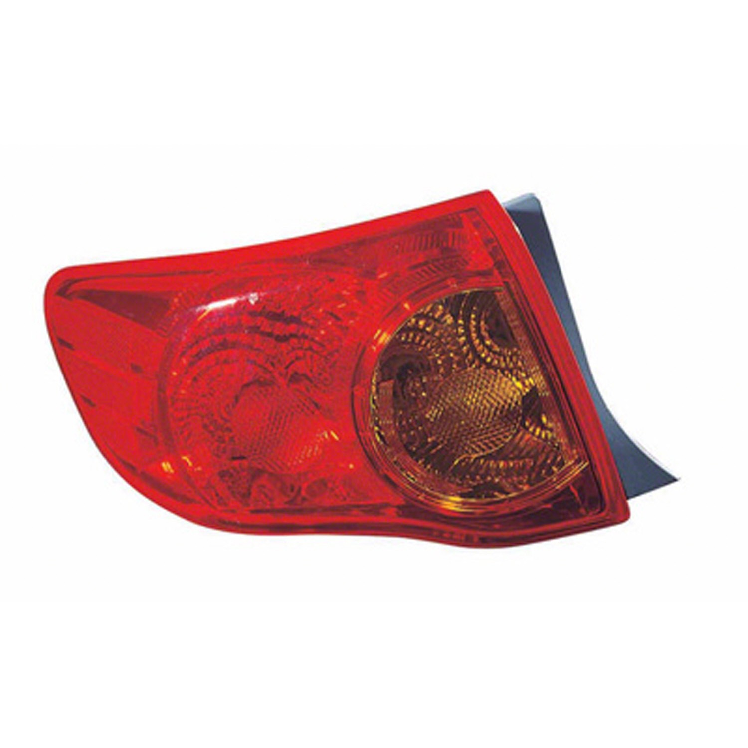 Tail Light Assembly Left Outer Lens/Housing Japan Built CAPA for Toyota Corolla 2009–2010