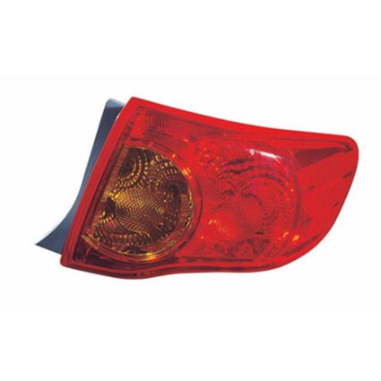 Tail Light Assembly Right Outer Lens/Housing Japan Built CAPA for Toyota Corolla 2009–2010