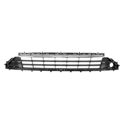 Bumper Cover Grille Front Satin Black/Chrome for Volkswagen Golf Golf SportWagen