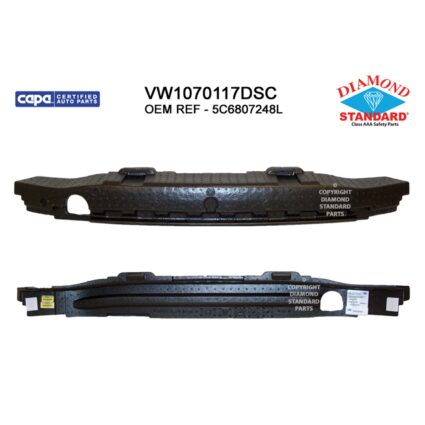 Bumper Impact Absorber Front CAPA for Volkswagen Jetta Sedan S Sport SE SEL SEL Premium SE Sport 2015–2018