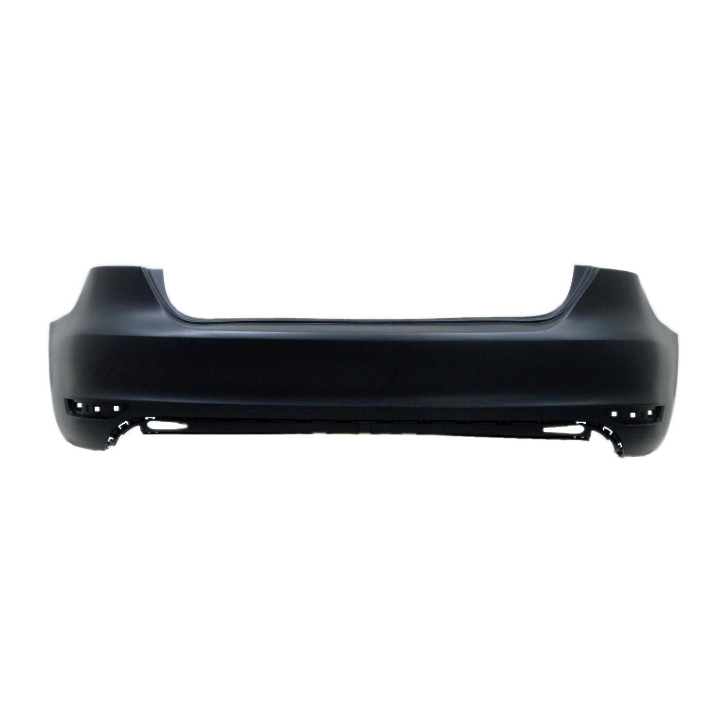 Bumper Cover Rear w/o Parking Assist Primed CAPA for Volkswagen Jetta 2011–2015