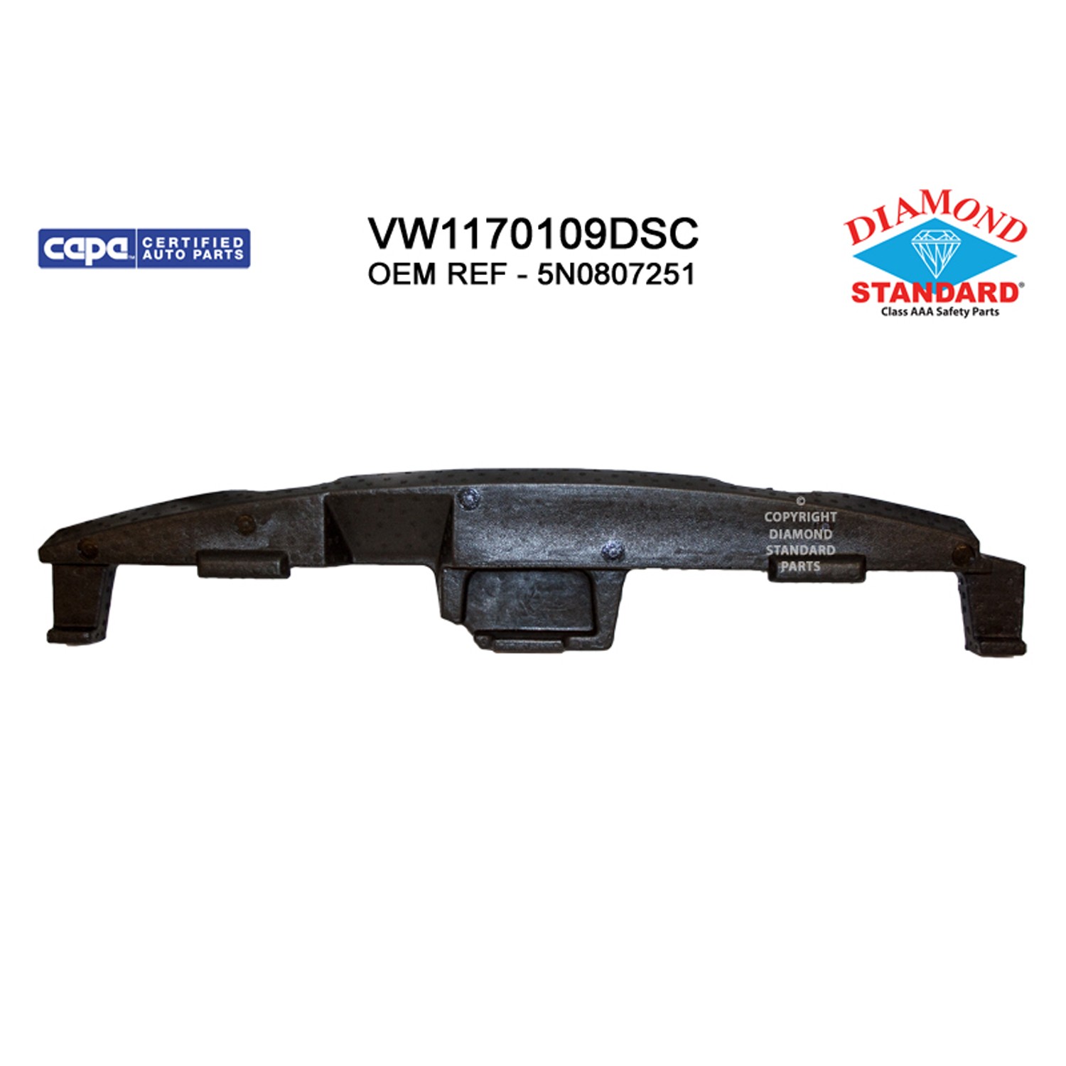 Bumper Impact Absorber Rear CAPA for Volkswagen Tiguan Tiguan Limited