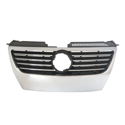 Grille Assembly w/o Parking Aid w/o Distance Sensor w/Chrome Molding for Volkswagen Passat 2006–2010