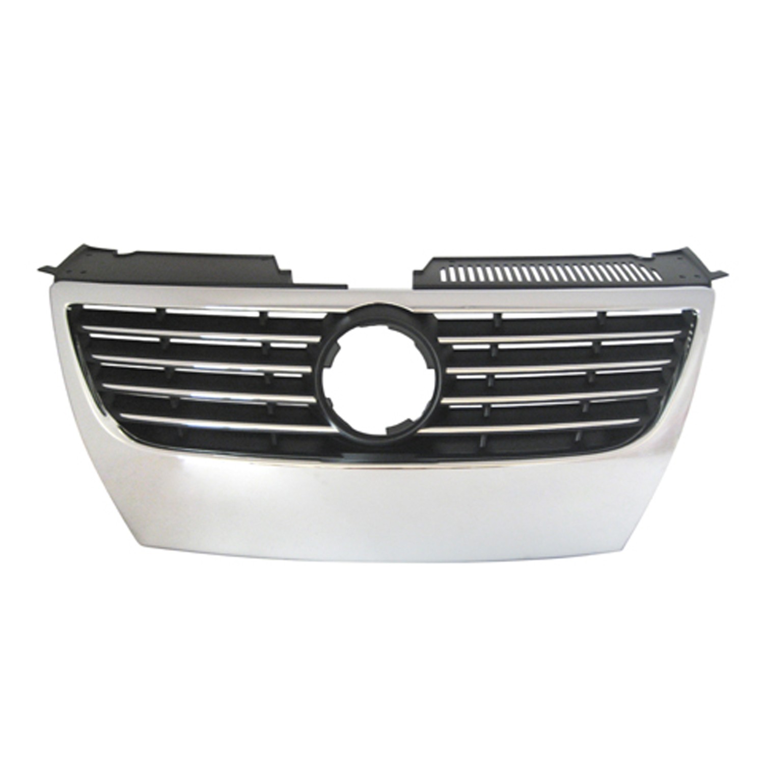 Grille Assembly w/o Parking Aid w/o Distance Sensor w/Chrome Molding for Volkswagen Passat 2006–2010