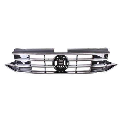 Grille Assembly w/o Light Bar Black Satin/Chrome CAPA for Volkswagen Tiguan S Trendline Comfortline SE 2022–2024