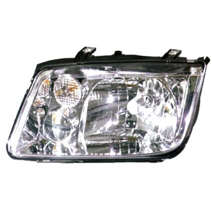Headlight Assembly Composite Left To VIN# 2108641 Late Design w/o Fog Lamps w/Chrome Bezel for Volkswagen Jetta 1999–2002