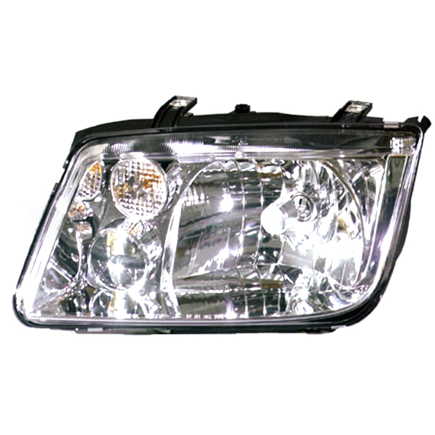 Headlight Assembly Composite Left To VIN# 2108641 Late Design w/o Fog Lamps w/Chrome Bezel for Volkswagen Jetta 1999–2002