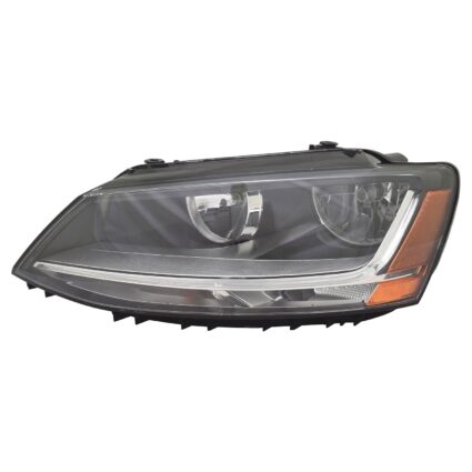 Headlight Assembly Composite Left Halogen CAPA for Volkswagen Jetta Sedan 2015–2018