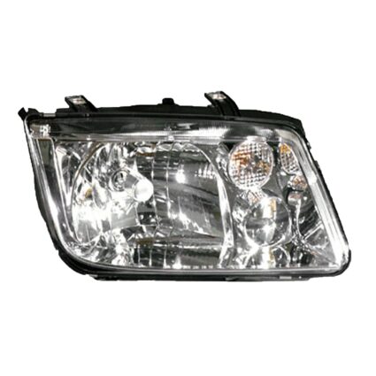 Headlight Assembly Composite Right To VIN# 2108641 Late Design w/o Fog Lamps w/Chrome Bezel for Volkswagen Jetta 1999–2002