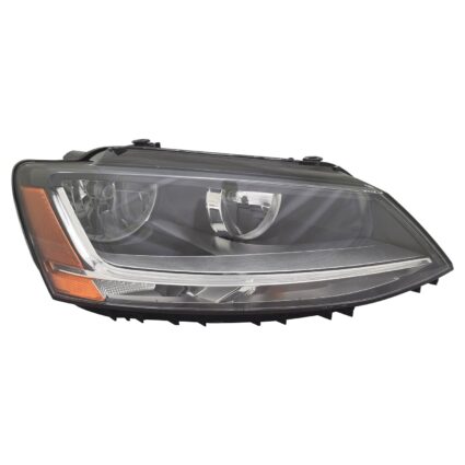 Headlight Assembly Composite Right Halogen CAPA for Volkswagen Jetta Sedan 2015–2018
