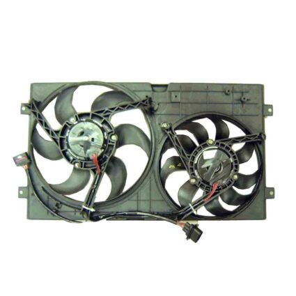 Engine Cooling Fan Assembly Motor/Blade/Shroud Dual Fan Assembly for Volkswagen Beetle 1998–2006