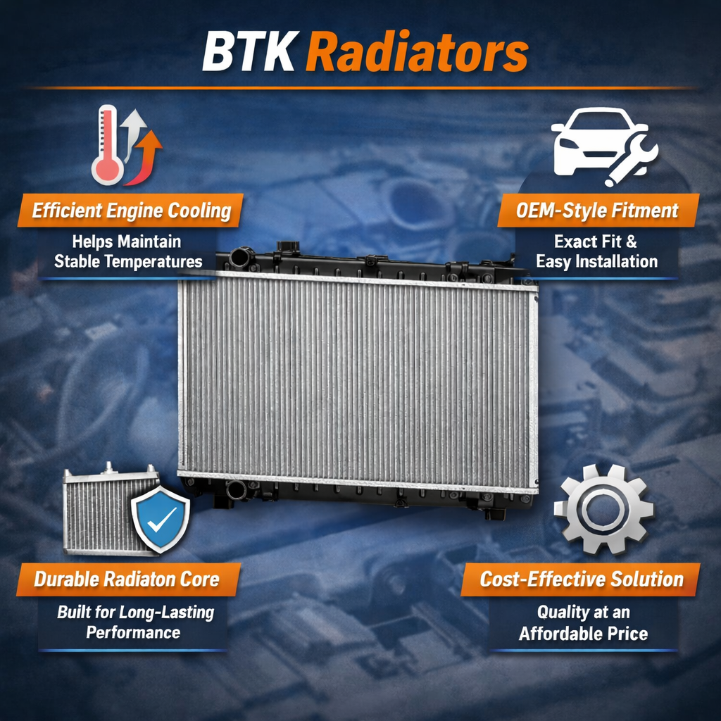 Radiator BTK R2795 for Chrysler Town & Country Dodge Caravan - Image 2