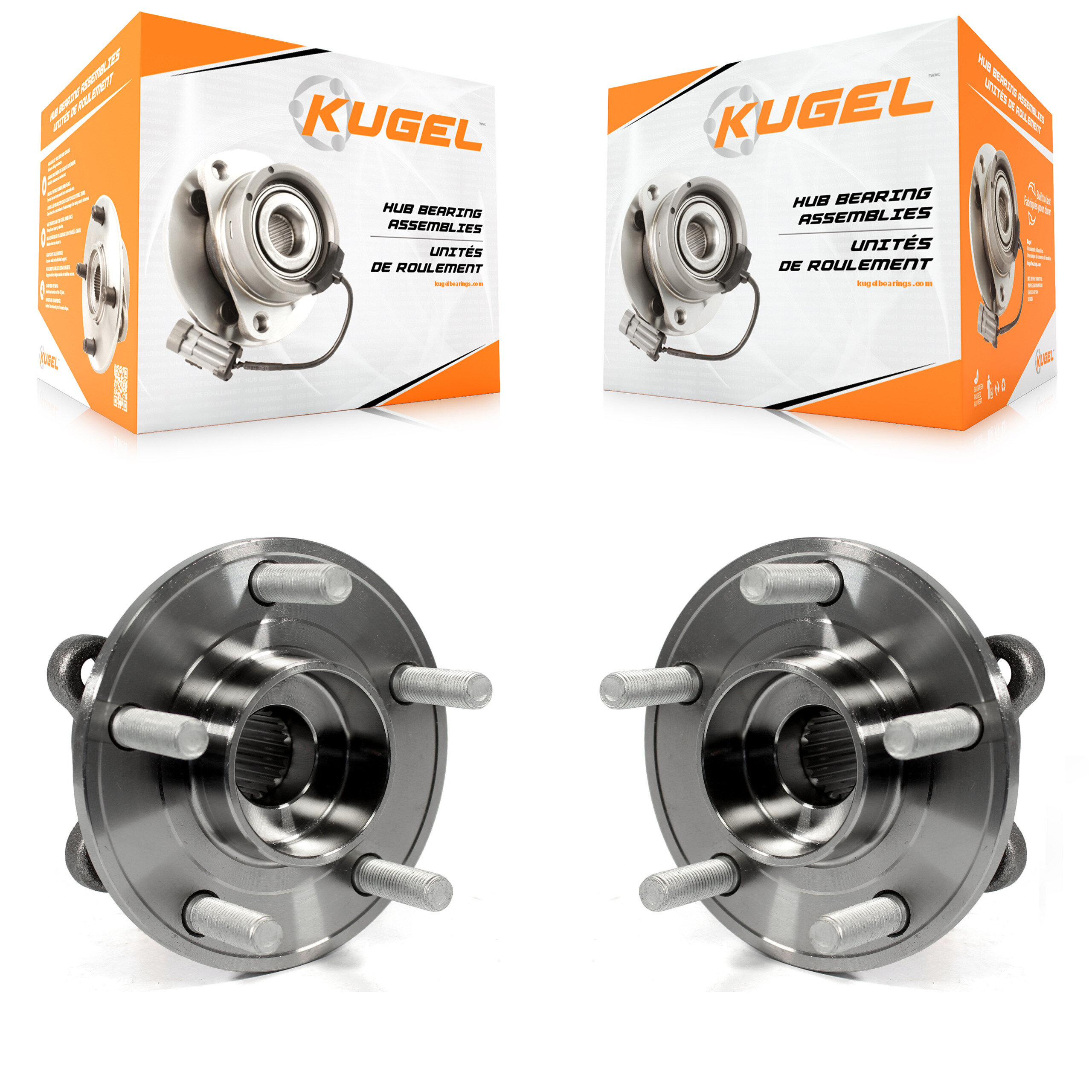Front Wheel Bearing Hub Assembly Pair For Ford Fusion Lincoln MKZ Police Responder Hybrid K70-100242