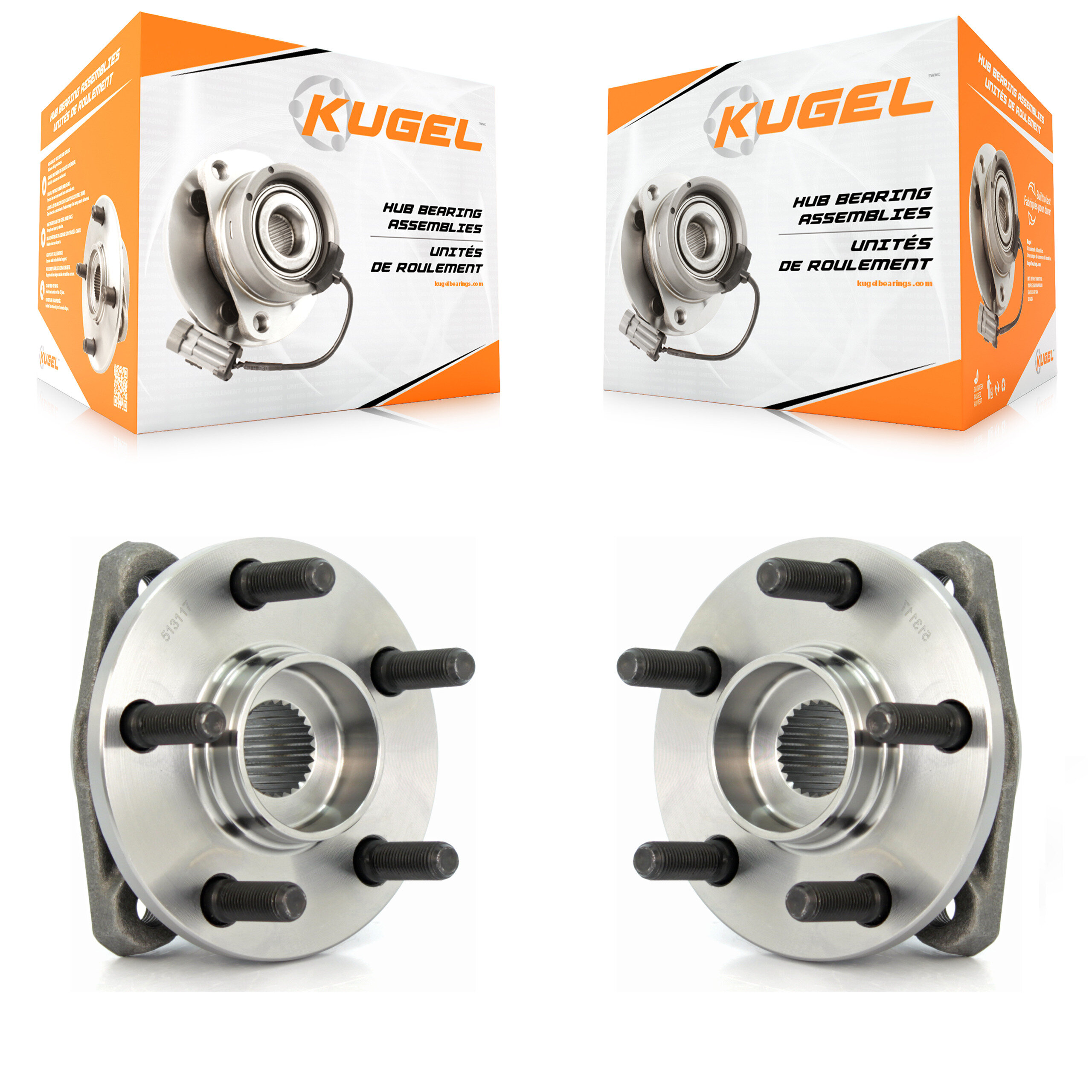 Front Wheel Bearing Hub Assembly Pair For Chrysler Sebring Cirrus Dodge Stratus Plymouth K70-100253