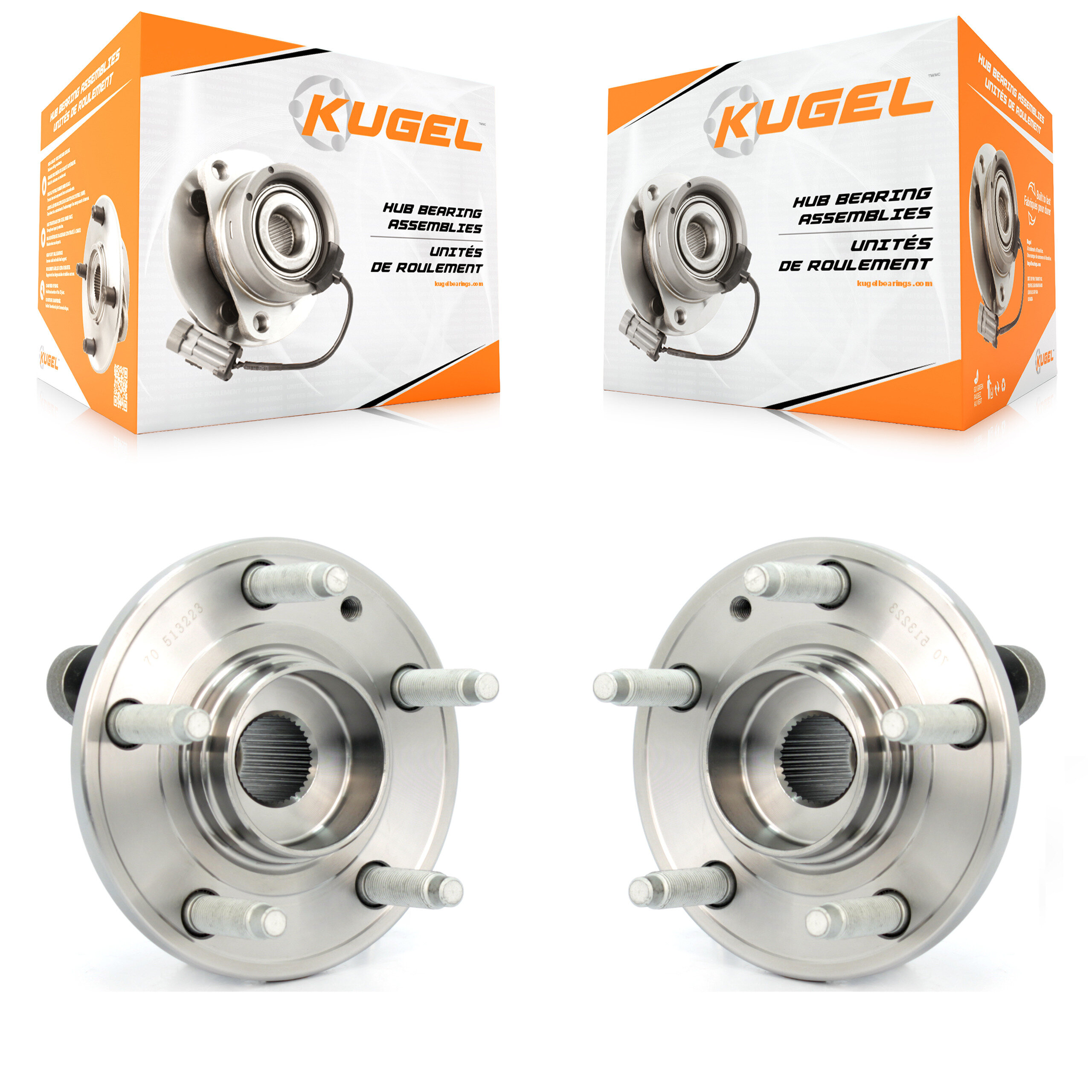 Front Wheel Bearing & Hub Assembly Pair For Ford Five Hundred Freestyle Taurus X Mercury K70-100295