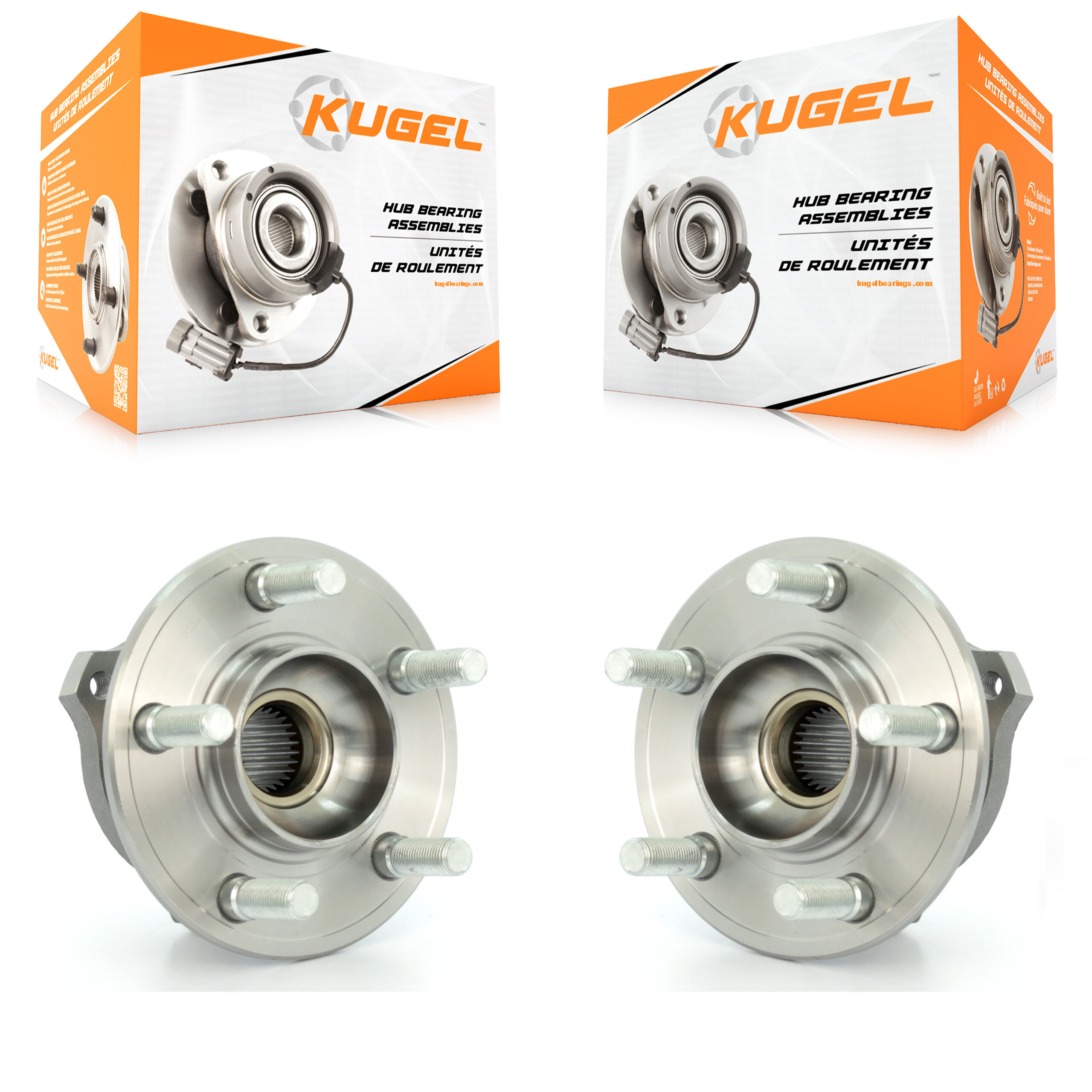 Front Wheel Bearing & Hub Assembly Pair For Dodge Chrysler 300 Charger Challenger Magnum K70-100297