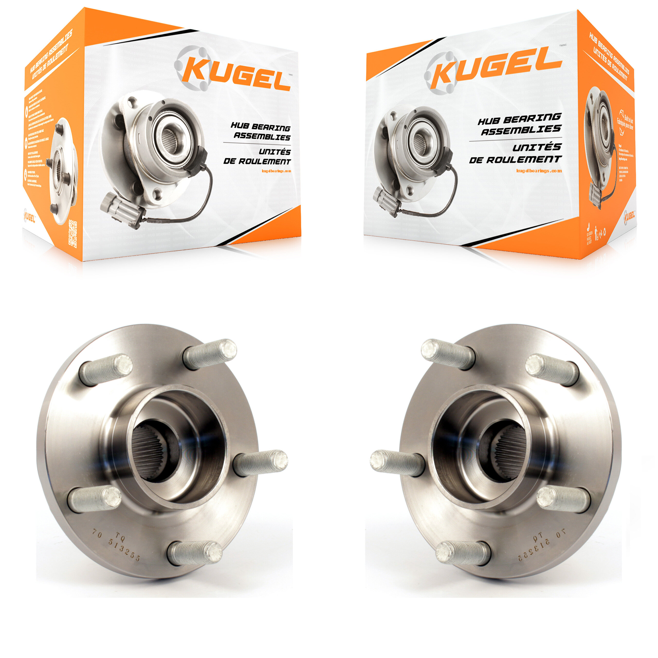 Front Wheel Bearing And Hub Assembly Pair For Volvo S40 C30 V50 C70 K70-100311