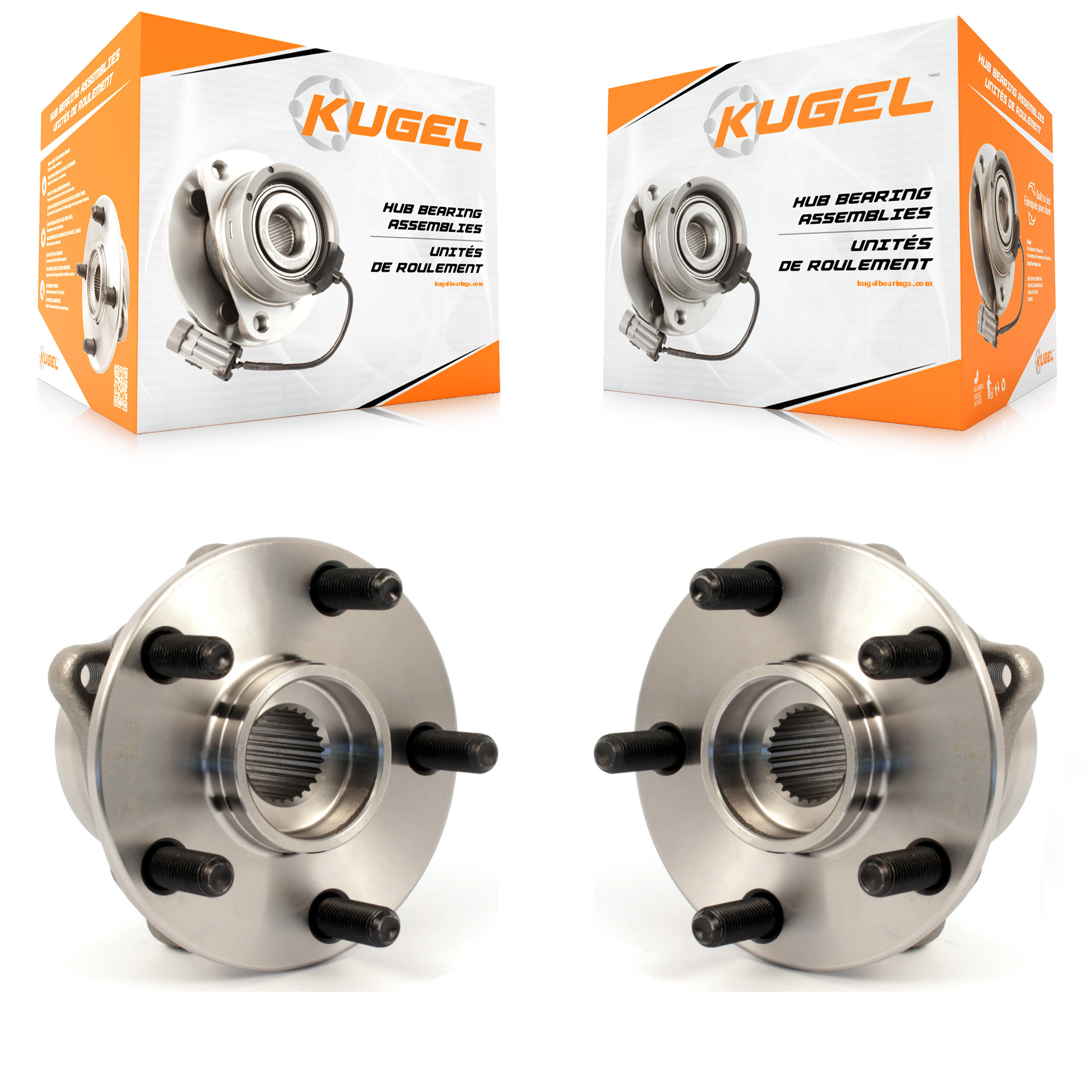 Front Wheel Bearing And Hub Assembly Pair For 2004-2009 Toyota Prius K70-100320