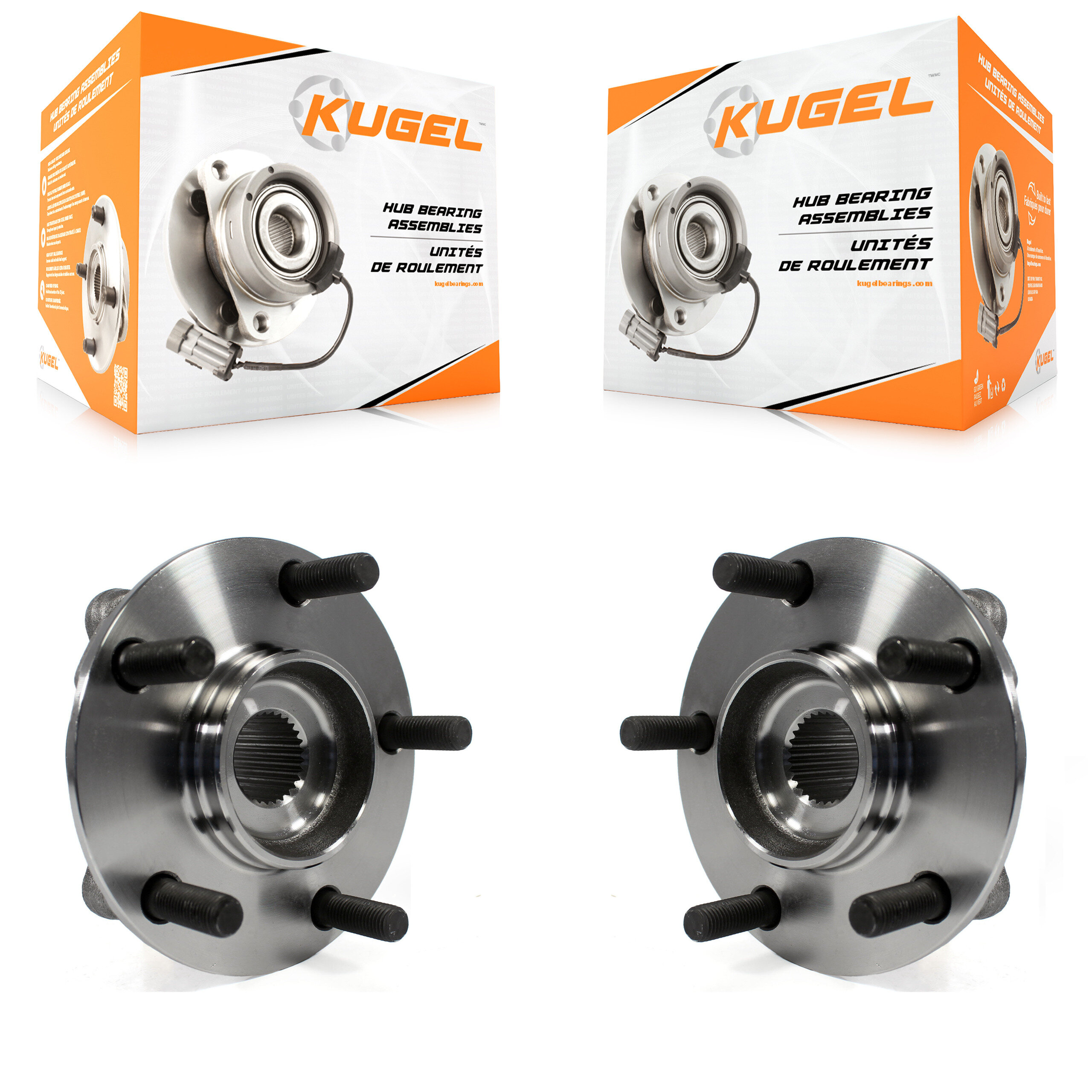 Front Wheel Bearing And Hub Assembly Pair For Mitsubishi Lancer K70-100345