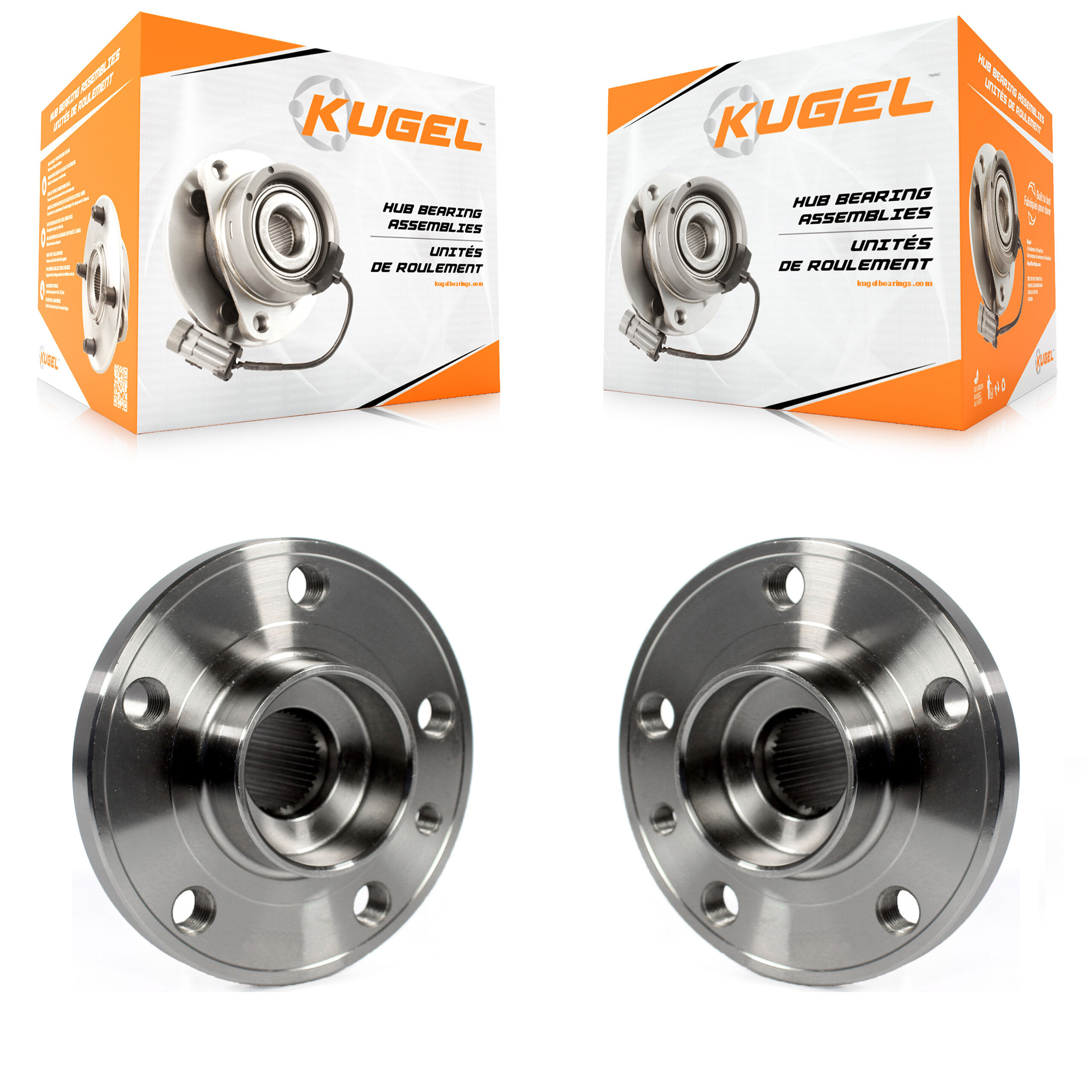 Front Wheel Bearing & Hub Assembly Pair For Volvo XC60 XC70 S60 V60 S80 Cross Country V70 K70-100356