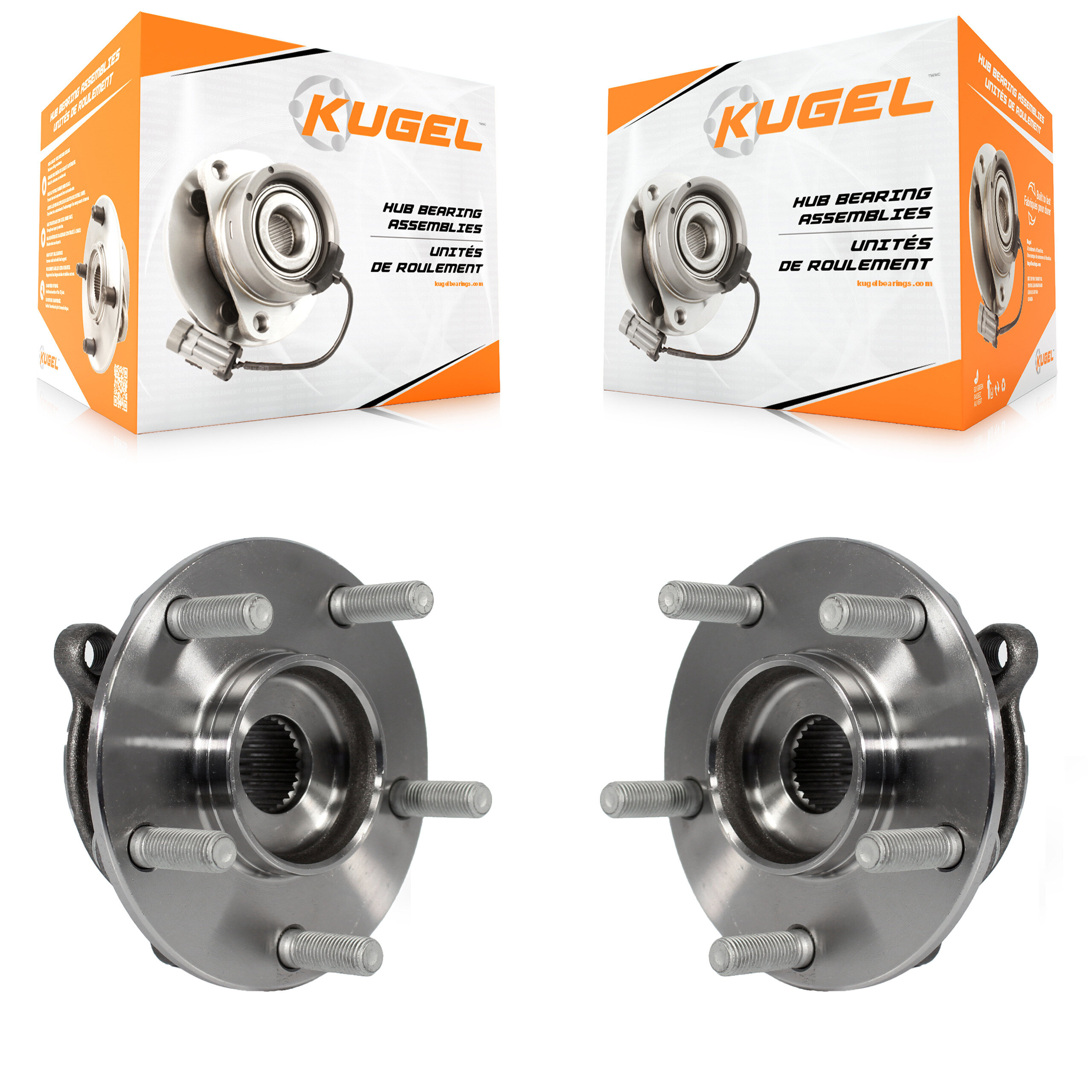 Front Wheel Bearing And Hub Assembly Pair For Mazda 3 CX-3 Sport K70-100367