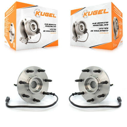 Front Wheel Bearing Hub Assembly Pair For Ford F-150 F-250 Heritage 4WD with 4-Wheel ABS K70-100386