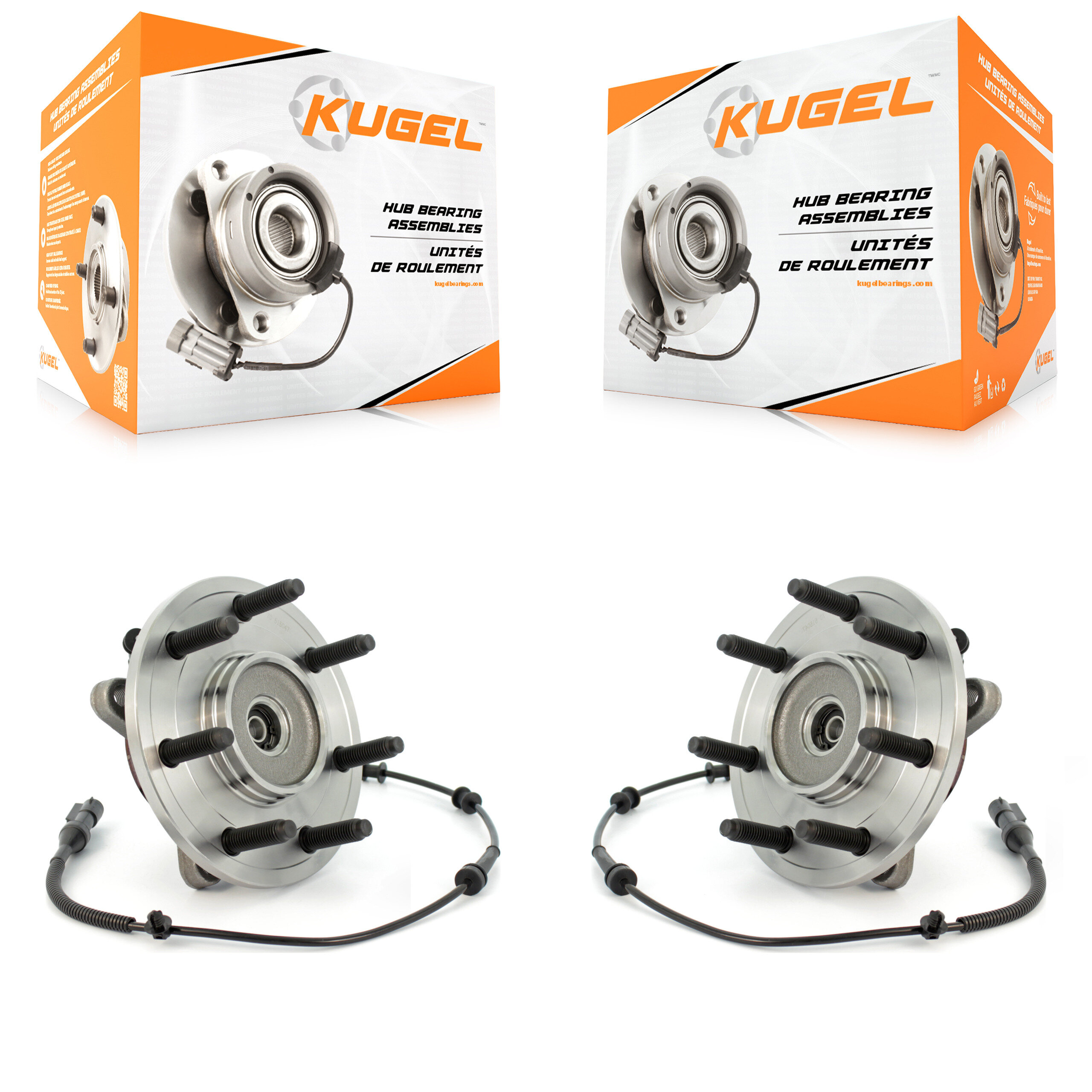 Front Wheel Bearing And Hub Assembly Pair For Ford F-150 4WD K70-100397