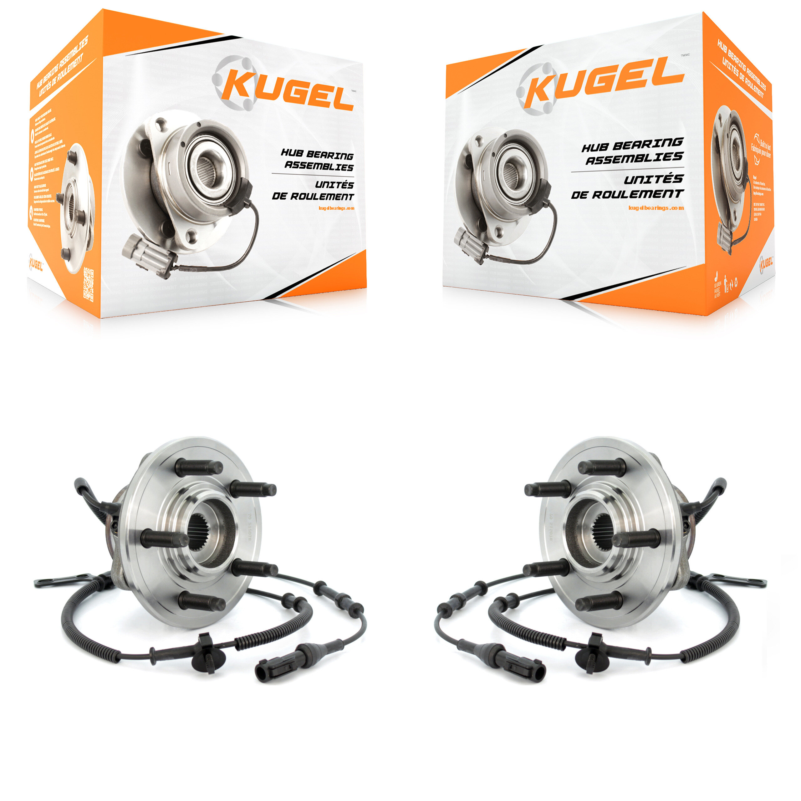 Front Wheel Bearing & Hub Assembly Pair For Ford Explorer Sport Trac Mercury Mountaineer K70-100414