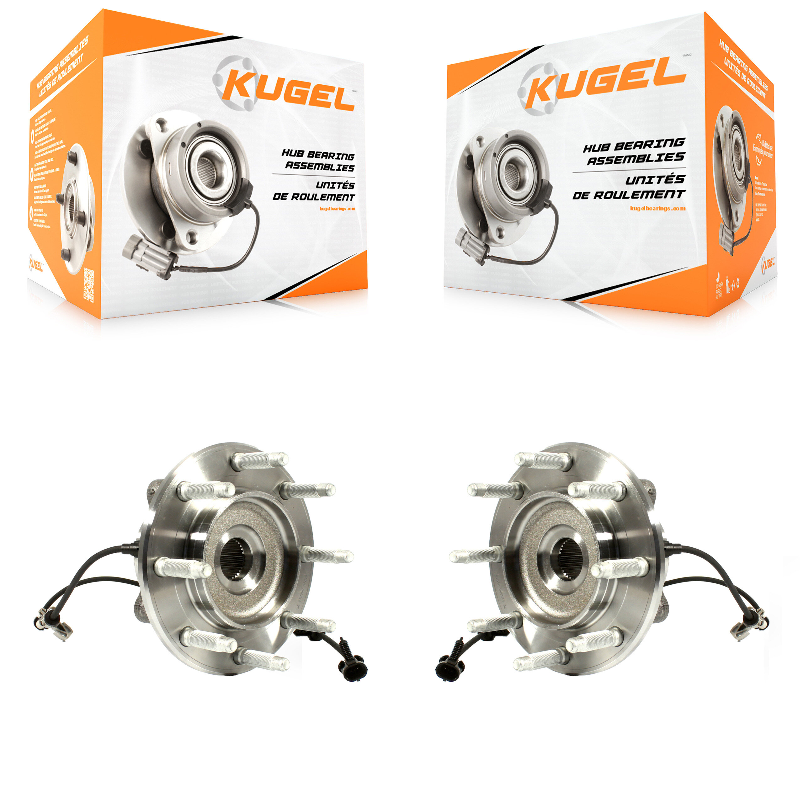 Front Wheel Bearing Hub Assembly Pair For GMC Chevrolet Sierra 2500 HD Silverado Classic K70-100421