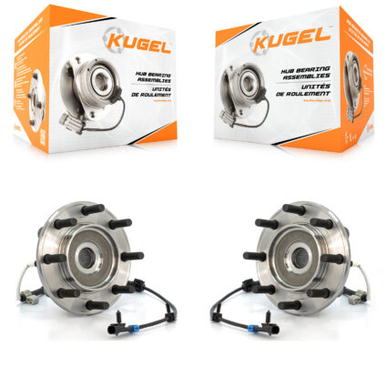 Front Wheel Bearing Hub Assembly Pair For Chevrolet GMC Sierra 3500 Silverado Classic 4WD K70-100423