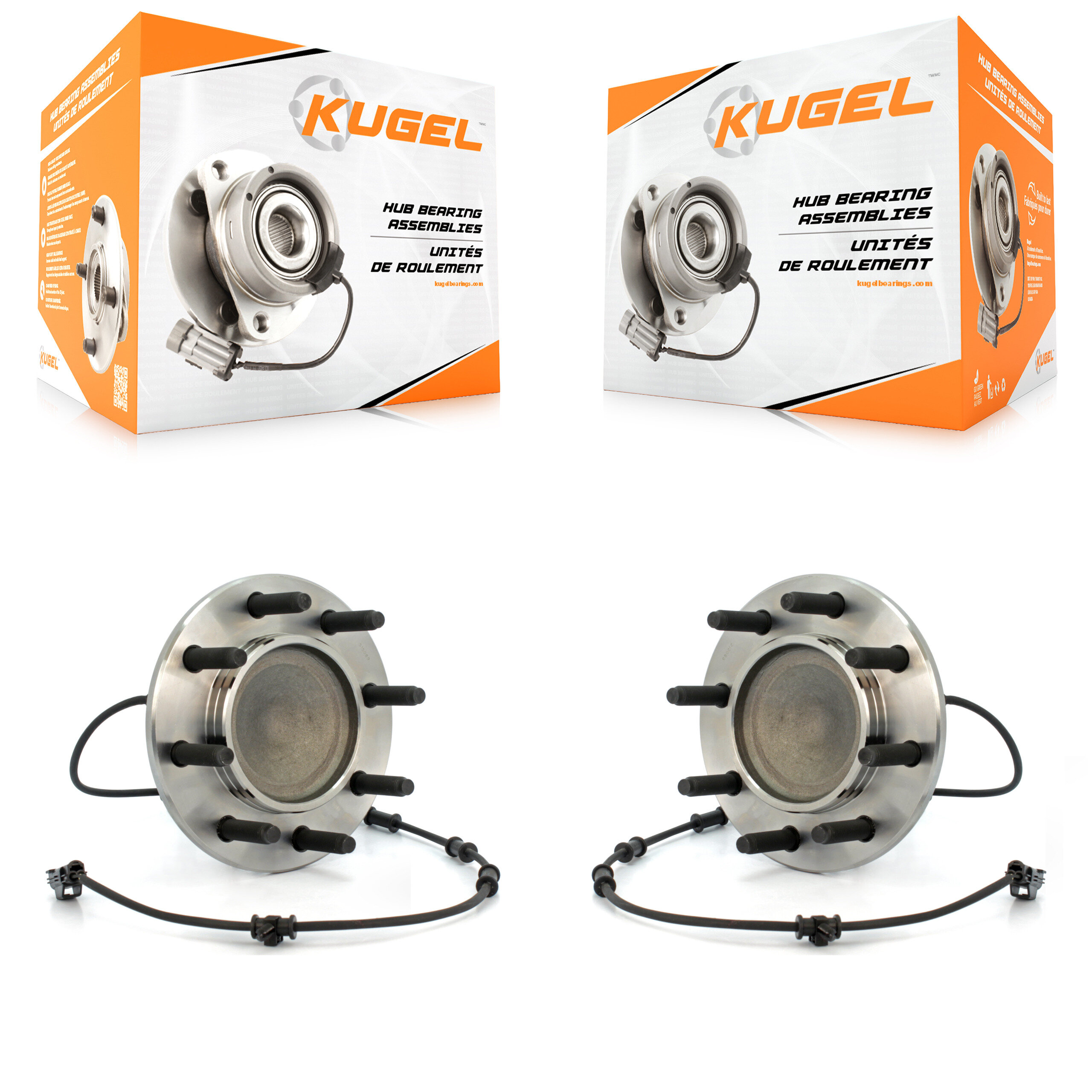 Front Wheel Bearing And Hub Assembly Pair For 2003-2005 Dodge Ram 2500 3500 RWD K70-100424