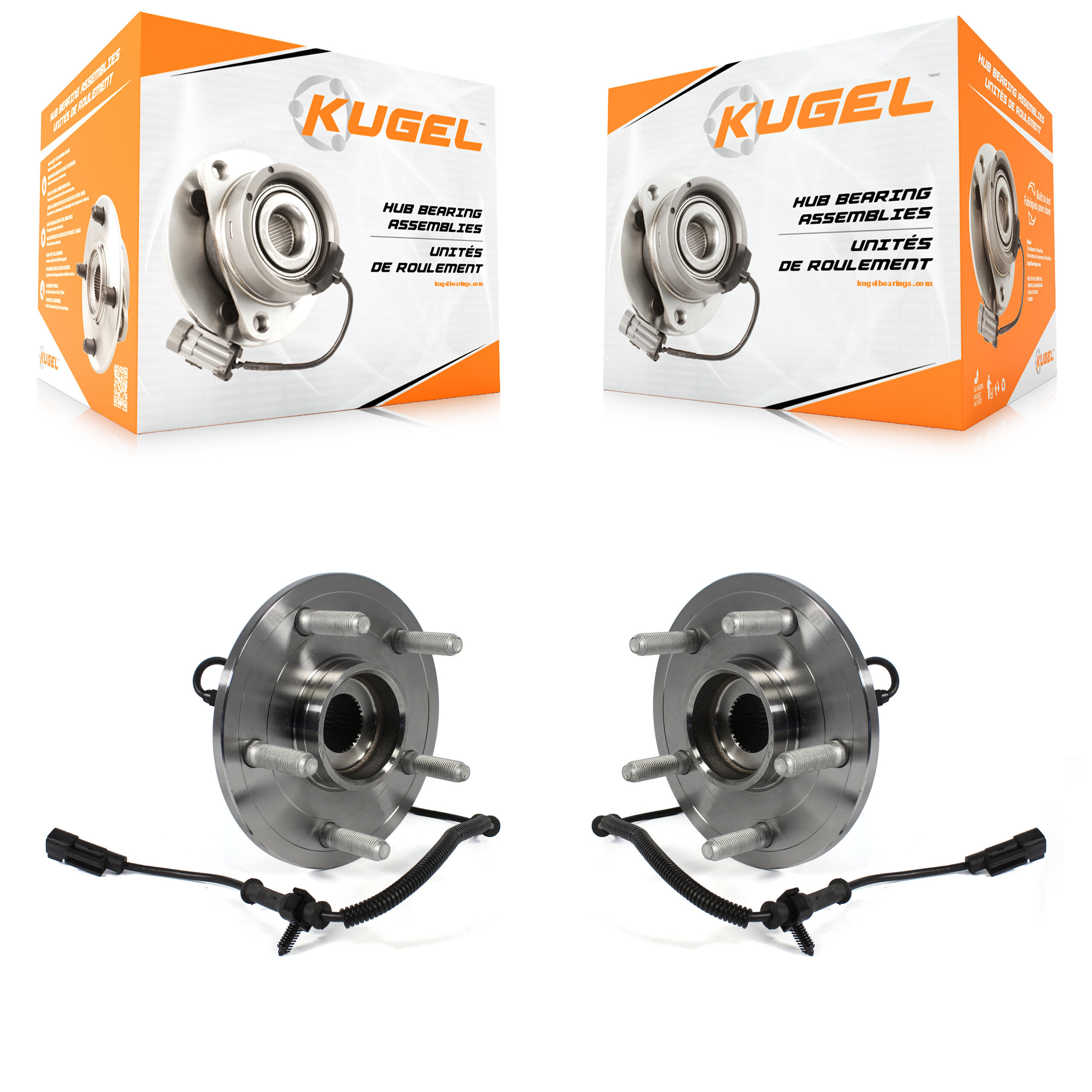 Front Wheel Bearing And Hub Assembly Pair For Ram 1500 Classic 4WD K70-100453