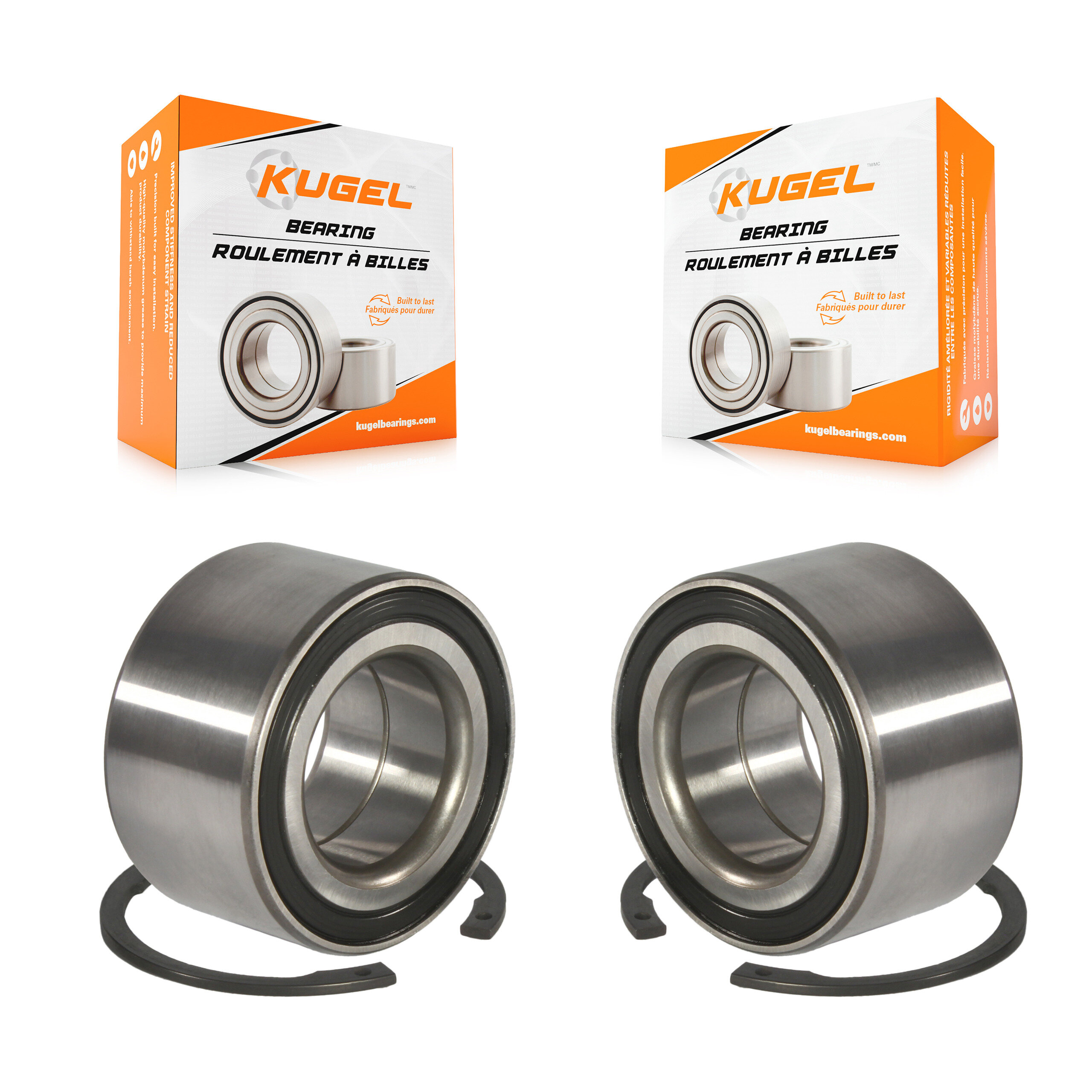 Front Wheel Bearing Pair For Volkswagen Jetta Golf Beetle City Mazda Protege Audi TT Ford K70-100490