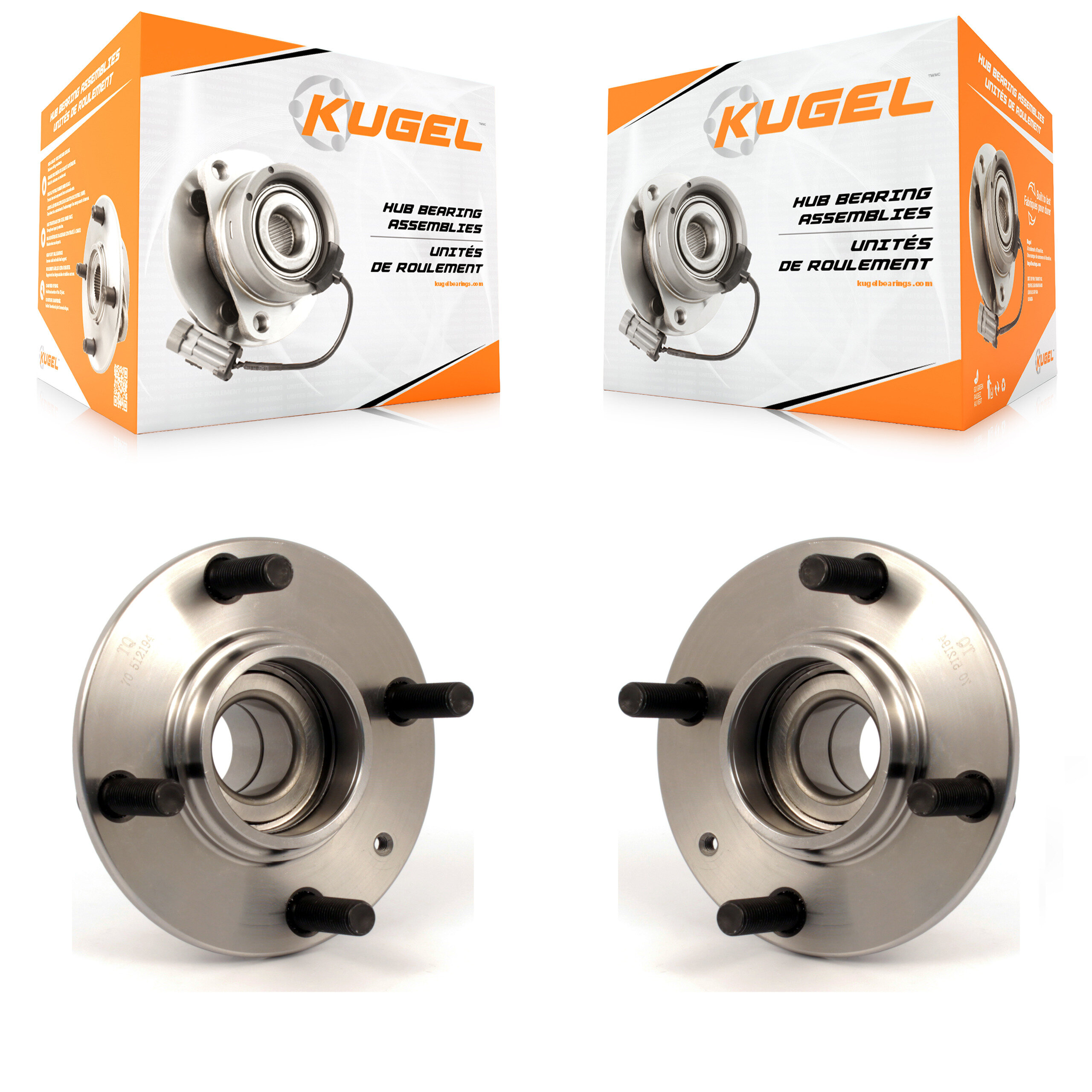 Rear Wheel Bearing And Hub Assembly Pair For Hyundai Elantra Kia Spectra Spectra5 Non-ABS K70-100596