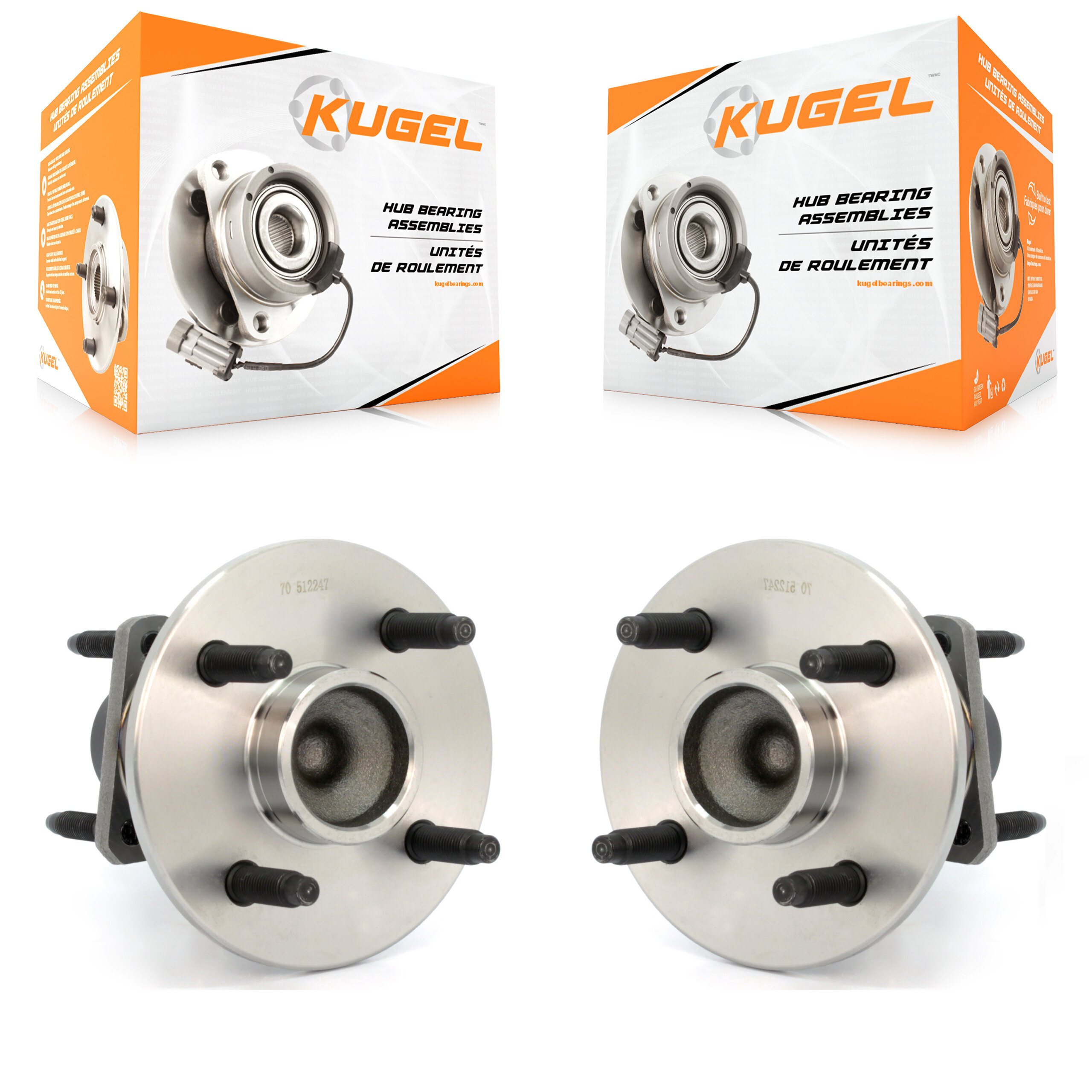 Rear Wheel Bearing & Hub Assembly Pair For Chevrolet Cobalt Pontiac G5 Saturn Ion Pursuit K70-100616