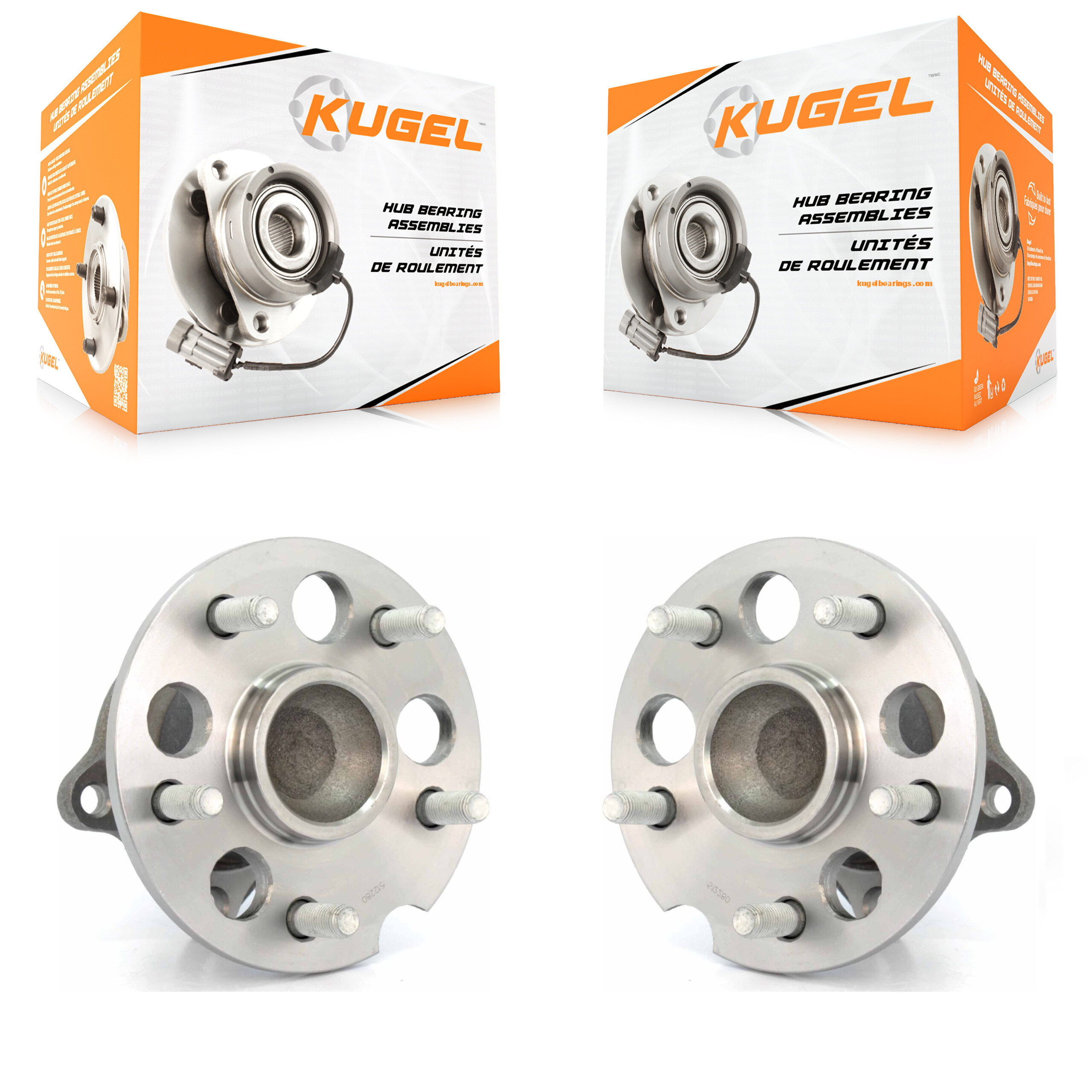 Rear Wheel Bearing And Hub Assembly Pair For 2004-2010 Toyota Sienna FWD K70-100632
