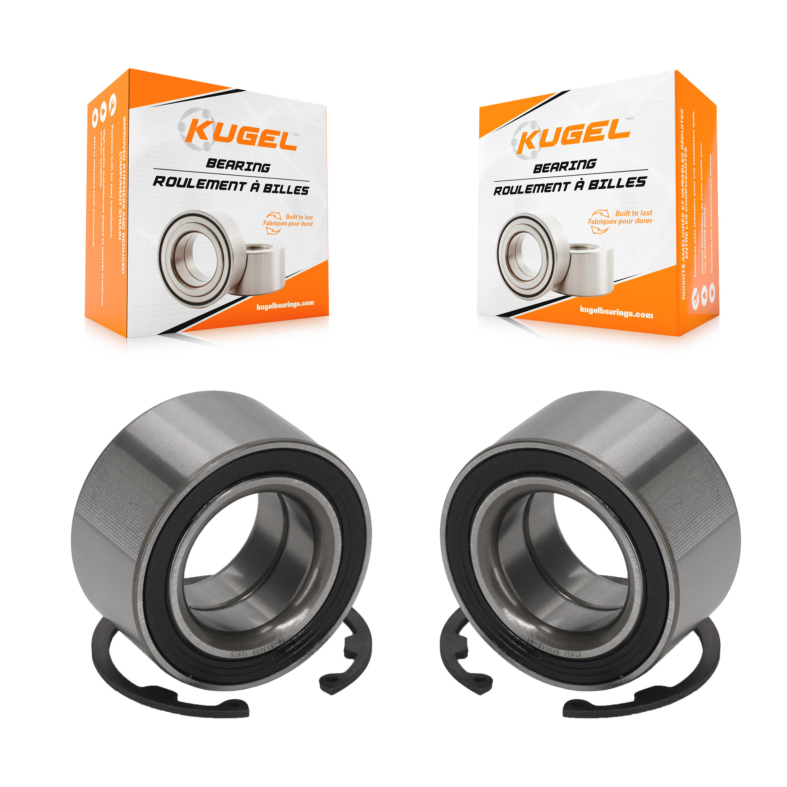 Rear Wheel Bearing Pair For Hyundai Tucson Kia Sportage Ford Mustang Ranger Santa Fe Mark K70-101075