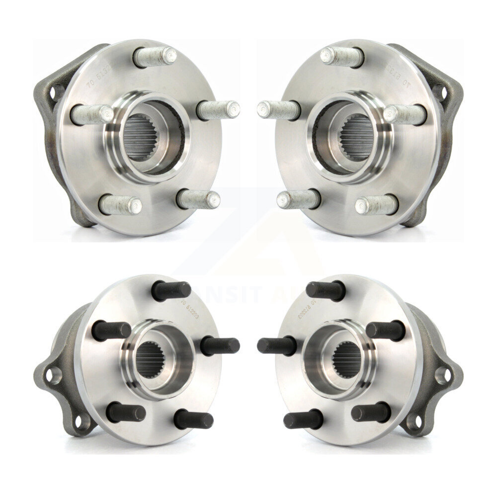 Front Rear Wheel Bearing & Hub Assembly Kit For 2005-2009 Subaru Outback Legacy K70-101216