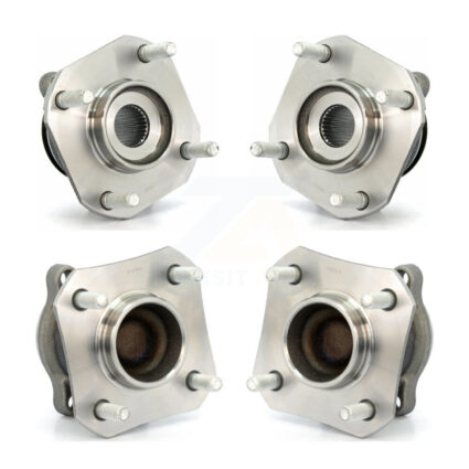 Front Rear Wheel Bearing & Hub Assembly Kit For 2007-2012 Nissan Sentra 2.0L with Non-ABS K70-101268