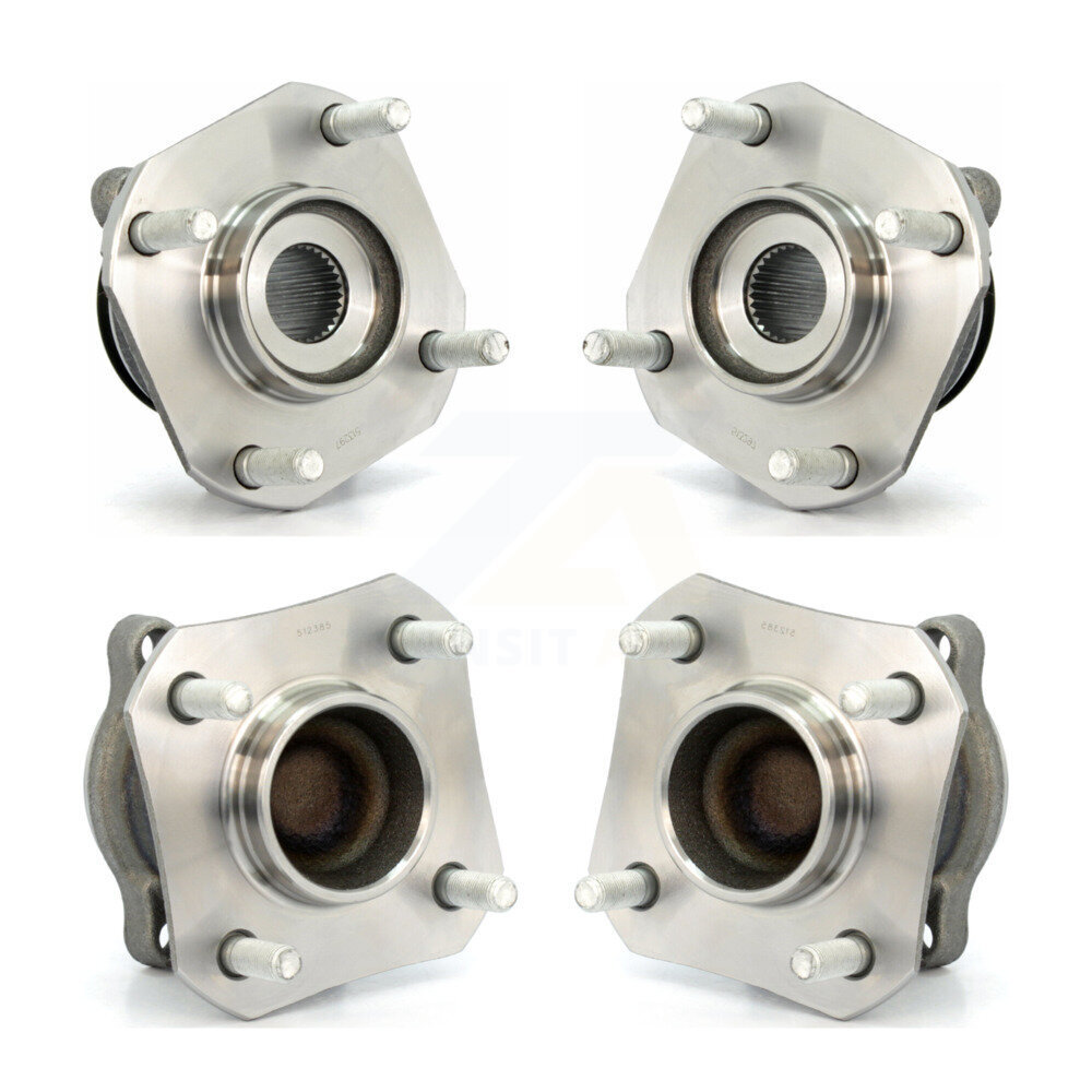 Front Rear Wheel Bearing & Hub Assembly Kit For 2007-2012 Nissan Sentra 2.0L with Non-ABS K70-101268