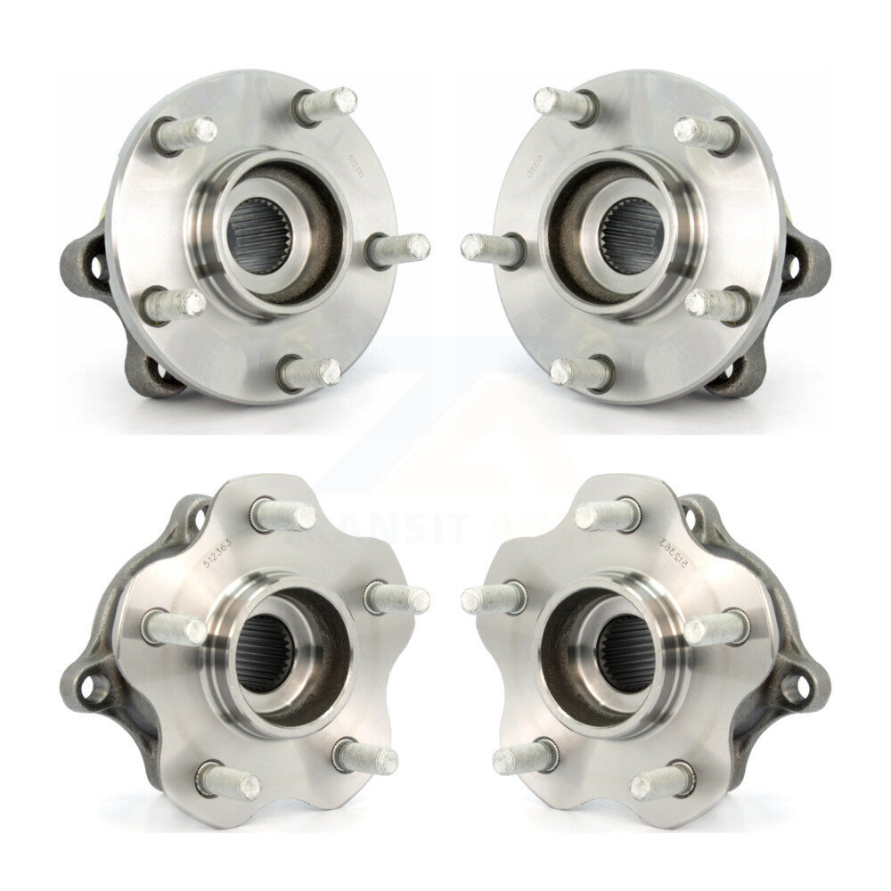 Front Rear Wheel Bearing & Hub Assembly Kit For 2003-2007 Nissan Murano AWD K70-101278