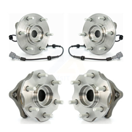 Front Rear Wheel Bearing & Hub Assembly Kit For 2008 Nissan Armada With Internal ABS K70-101297