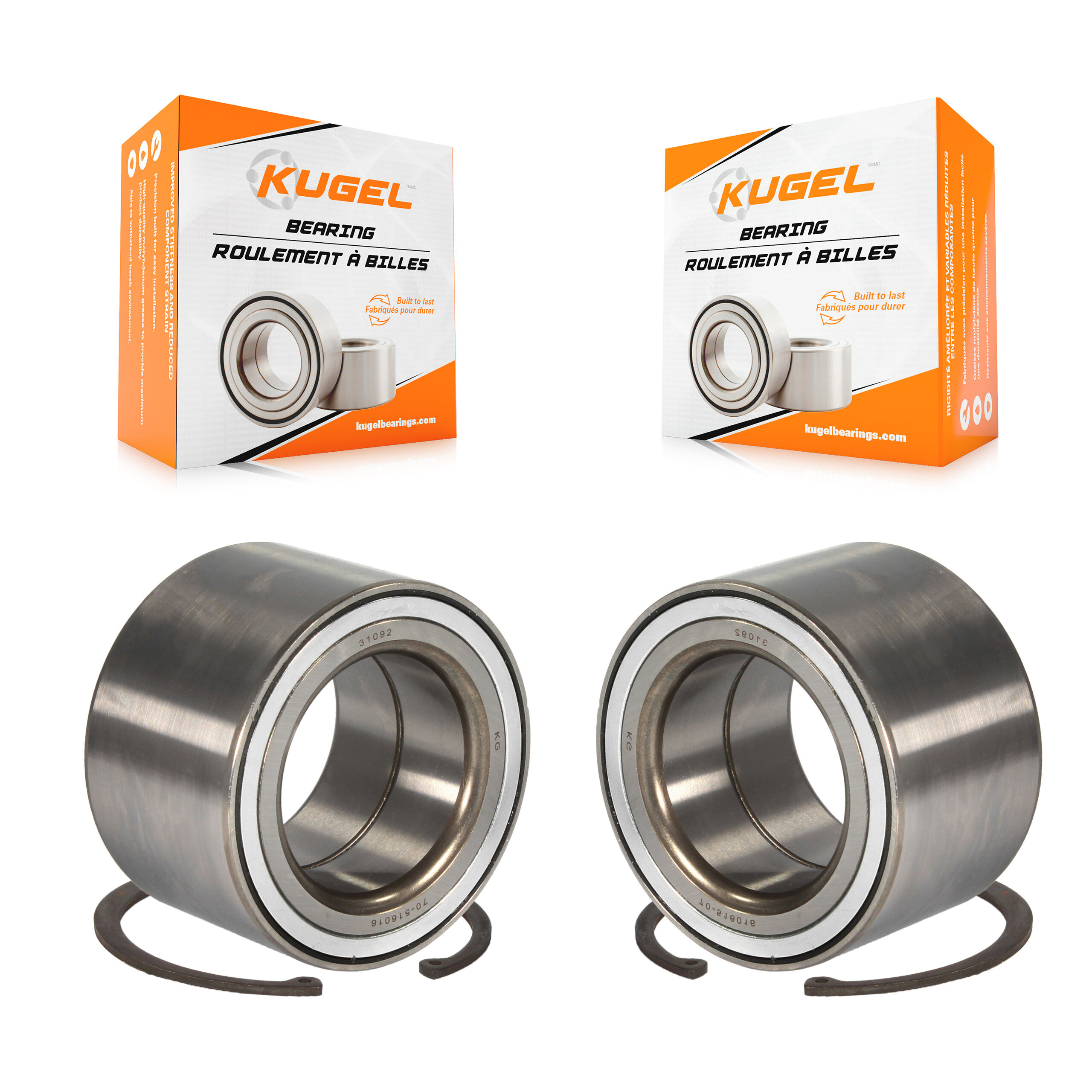 Front Wheel Bearing Pair For 2014-2024 Ram ProMaster 2500 3500 1500 K70-101400