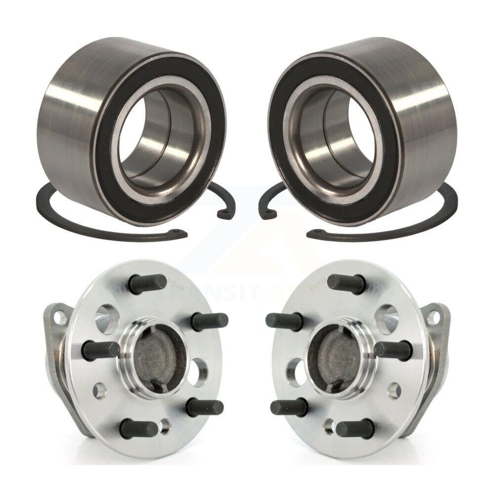 Front Rear Wheel Bearing And Hub Assembly Kit For 2004 Toyota Camry Non-ABS K70-101582