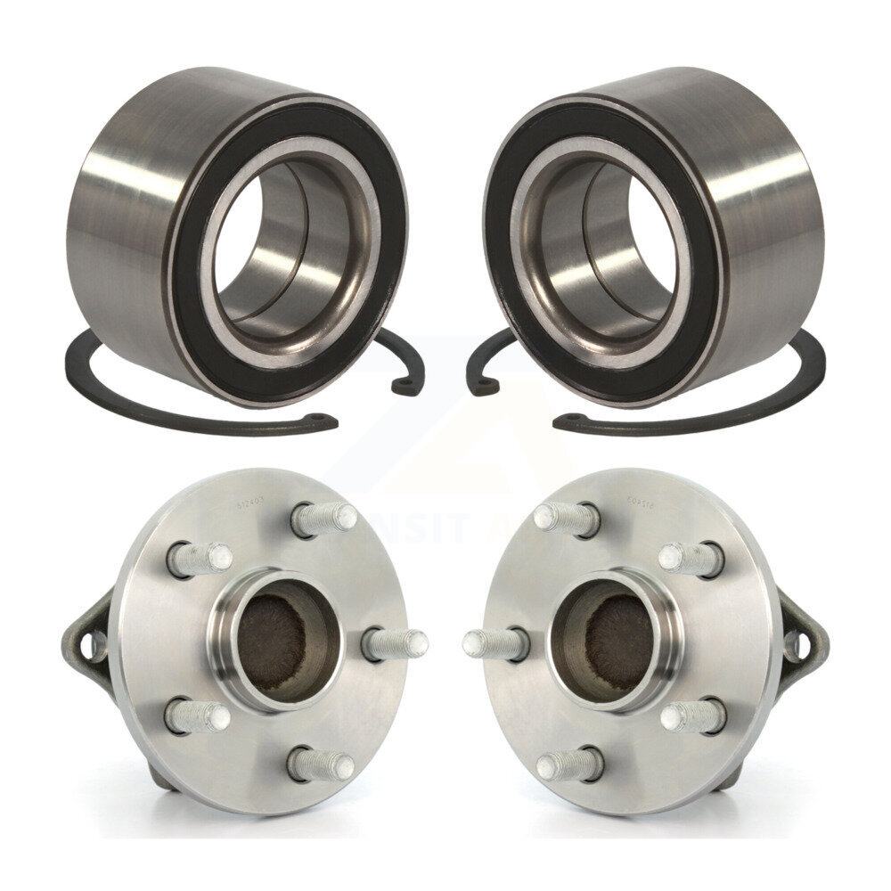 Front Rear Wheel Bearing And Hub Assembly Kit For 2009-2012 Toyota Corolla 2.4L K70-101592