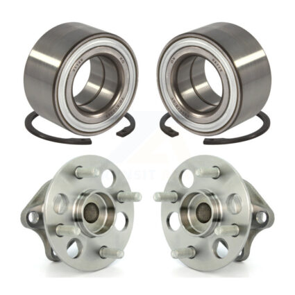 Front Rear Wheel Bearing And Hub Assembly Kit For 2006-2007 Toyota Yaris Non-ABS K70-101655