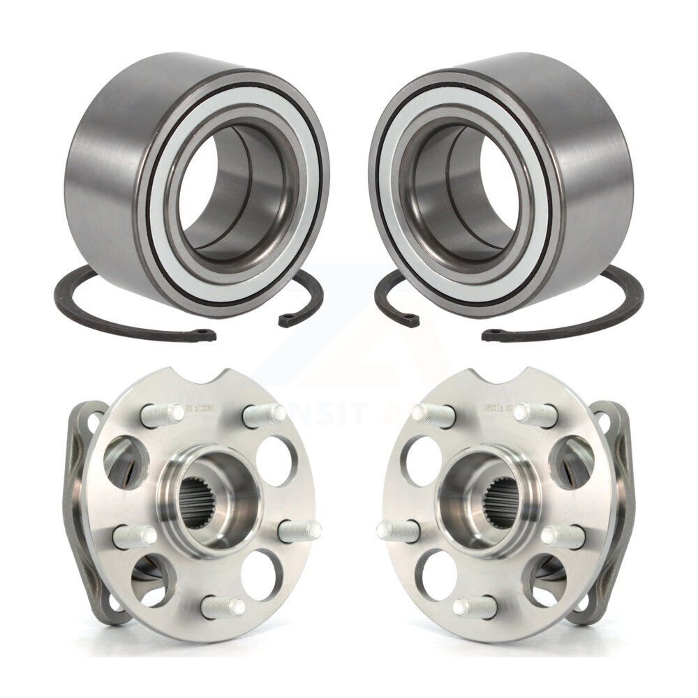 Front Rear Wheel Bearing And Hub Assembly Kit For 2008-2013 Toyota Highlander AWD K70-101662