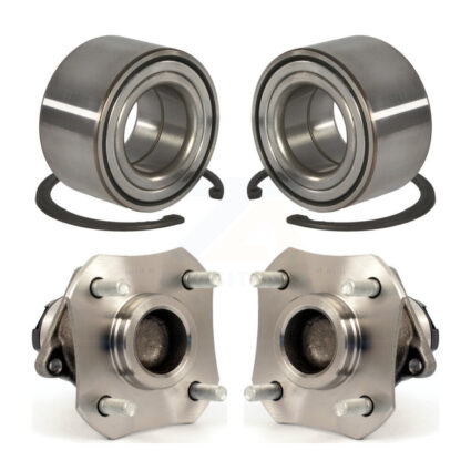 Front Rear Wheel Bearing And Hub Assembly Kit For 2010-2011 Nissan Versa 4-Wheel ABS K70-101682